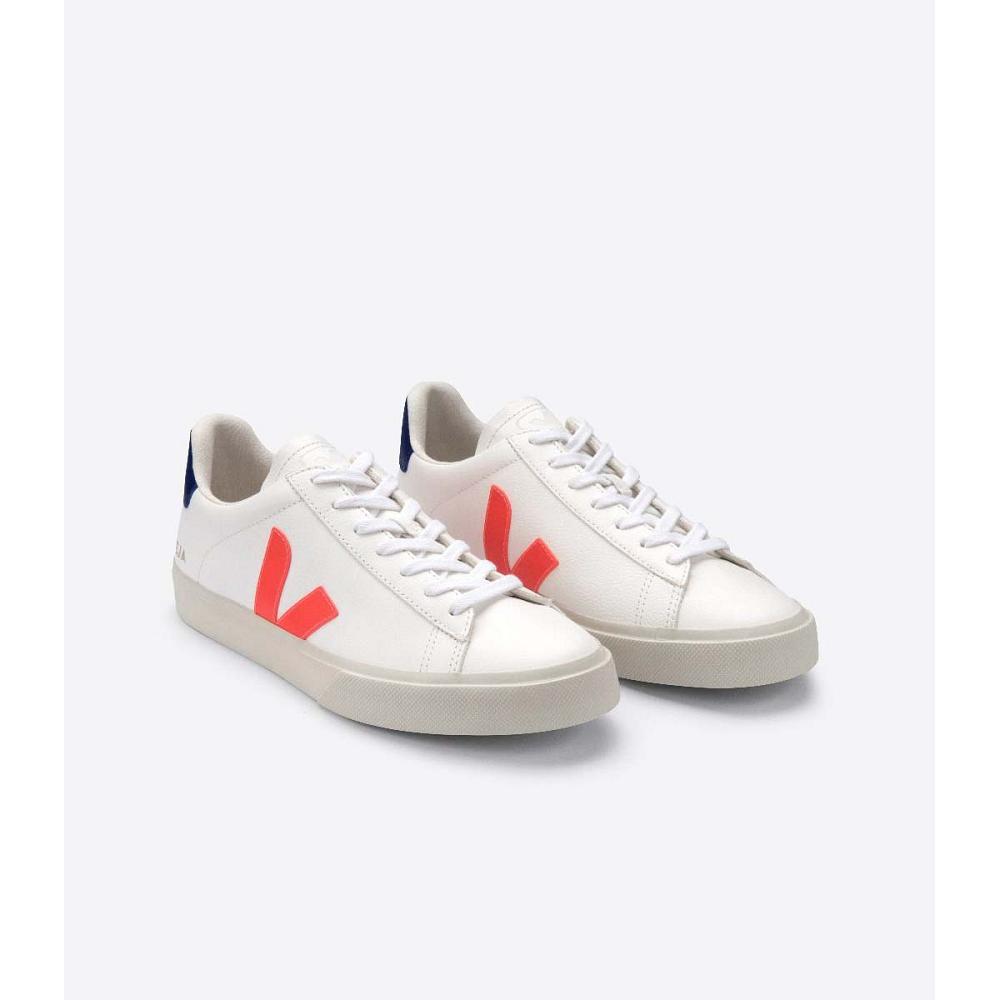 Men's Veja CAMPO CHROMEFREE Low Tops Sneakers White/Orange | SG 202LIS